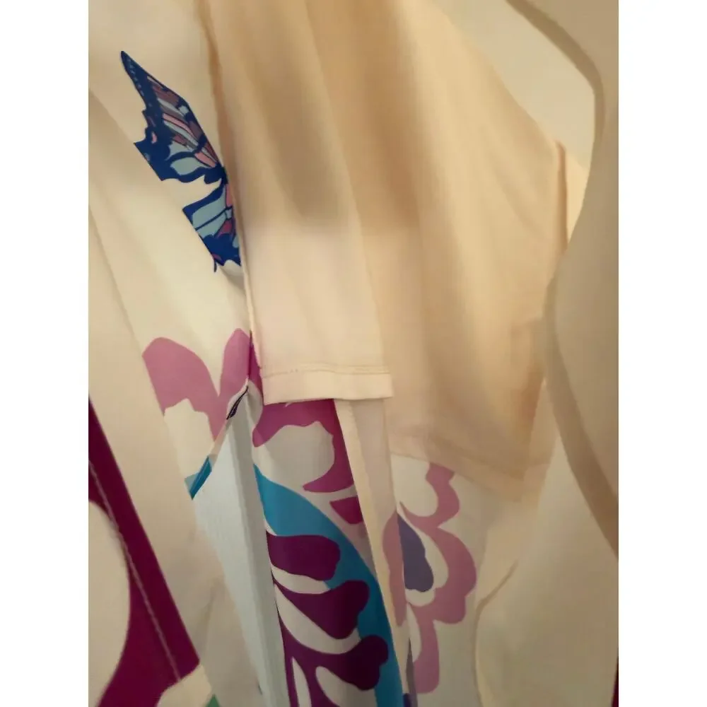 NWOT Johnny Was Jade Luna Wrap Pant Jonis Dream Cream/Blue Sz Large - Picture 7 of 9